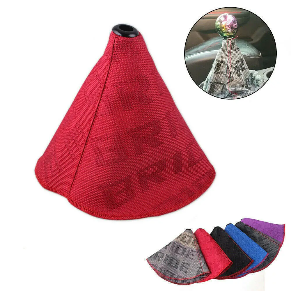 Universal JDM Style Cloth Manual Custom Car Gear Shifter Shift Knob Boot Cover For Bride