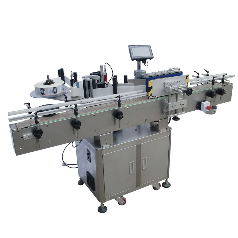 Automatic Small Round Bottle Positioning Wet Glue Sticker Labeling Machine