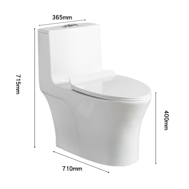 New Arrival White S-trap One Piece Ceramic Elongated Toilet Wc Piss Banheiro Closestool Dual Flush Toilet