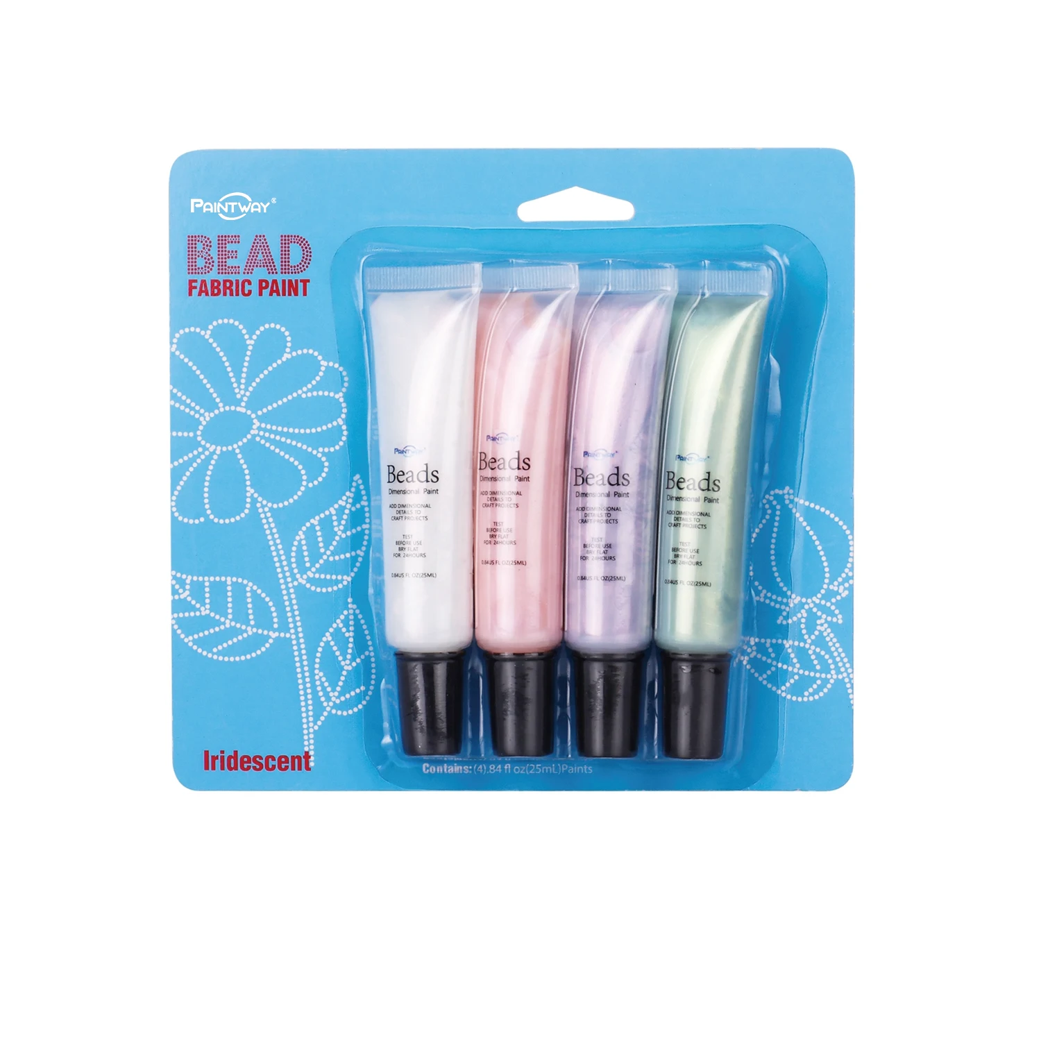 Factory Direct Supply 4 Colors Bead Fabric Paint  Fantasy Textile Colored Clothes Hand-painted Beads Pigment