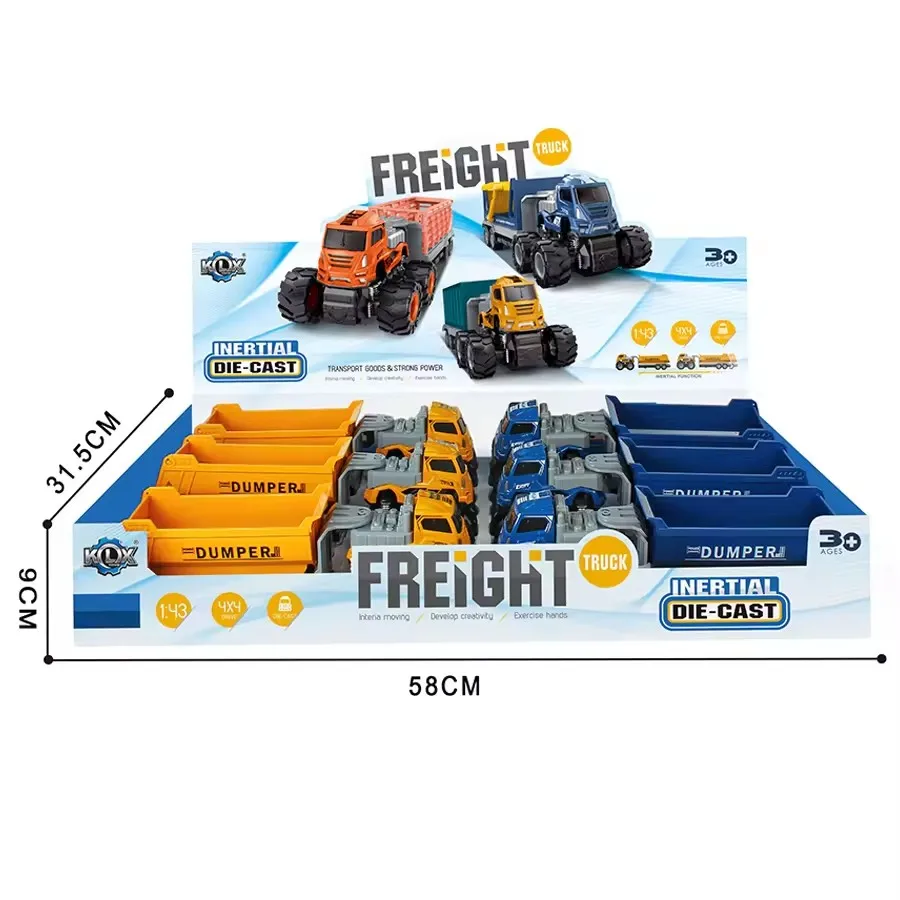 New arrival metal dump truck toys model inertia diecast metal truck 4wd transport die cast toy vehicles truck