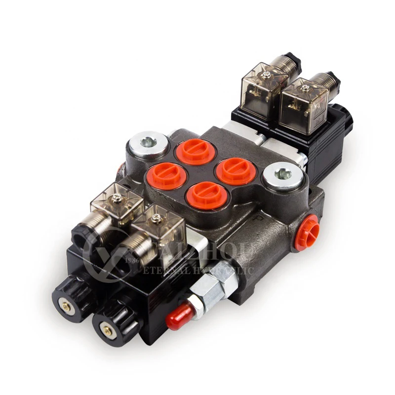 directional P40 P80 P120 hydraulic valve, 1 2 3 4 5 spool positions P series handle mono block valve