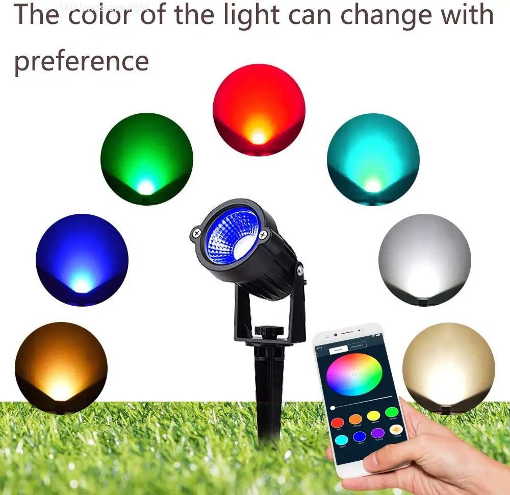 
Party wifi mesh outdoor smart LED Lawn Lamp Landscape Spot Light IP66 RGB LED Outdoor Lighting Lamps Spike Light 