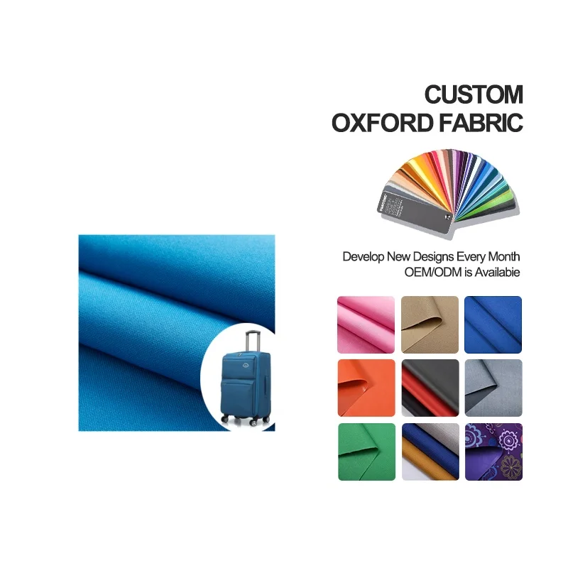 Free Sample Textile Fabrics 100 Polyest Polyester 600D Oxford Fabric Luggage Material Waterproof