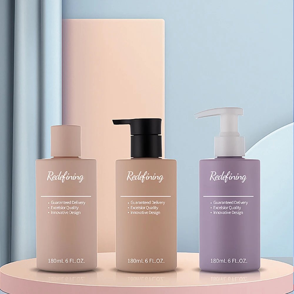 Custom Color Lotion Pump Bottle Recyclable PET Plastic Cosmetic Conditioner 500ml  Shampoo Bottle