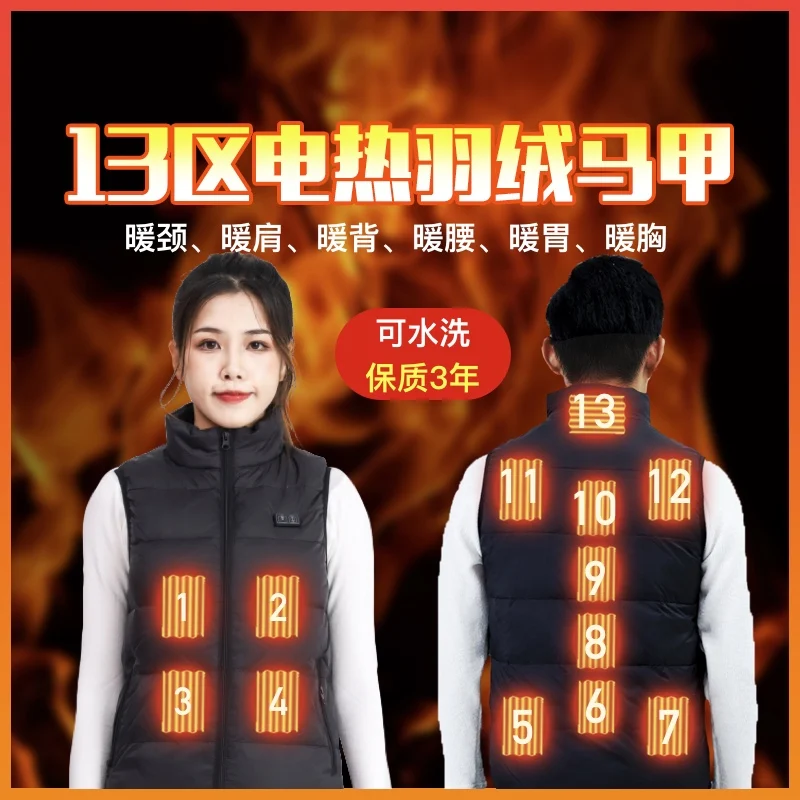 MIDIAN Heated Vest Charging Lightweight Jacket with 13 Heating Zones Ororo Body Warmer Riding Camping Hiking Winter for Unisex