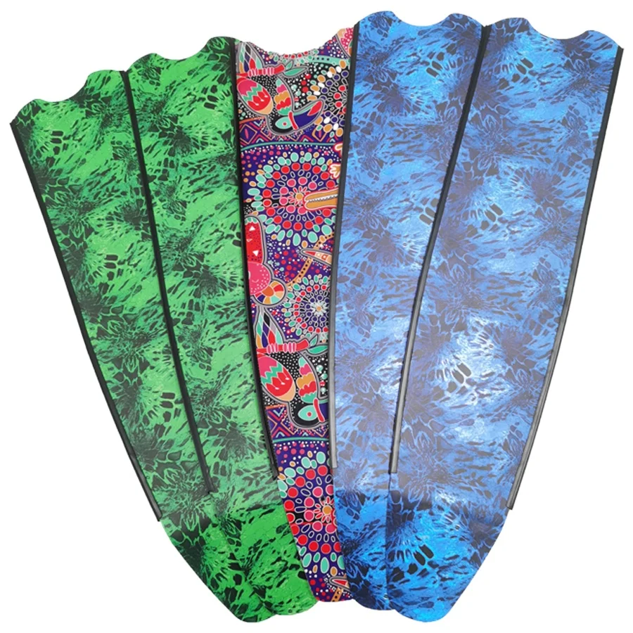  popular scuba diving free long flipper carbon fiber spearfishing fin blade