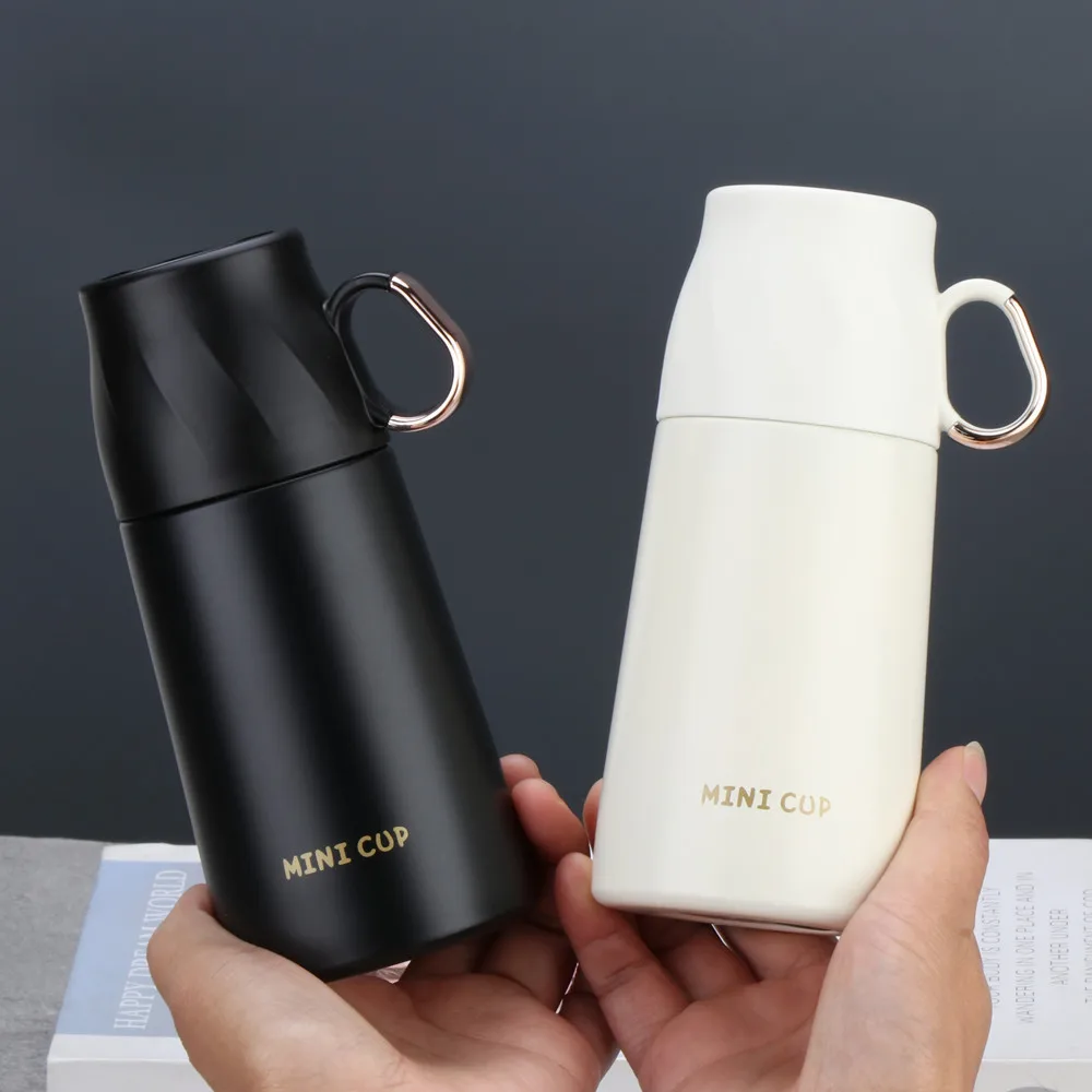 Business custom 500ml leakproof double wall thermos vacuum flasks sports insulated stainless steel water bottles with handle