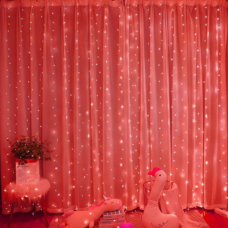 View larger image Add to Compare  Share 3*3M 300 LEDs Waterproof Outdoor Solar Light String Lights Curtain Lamp For New Year Ch