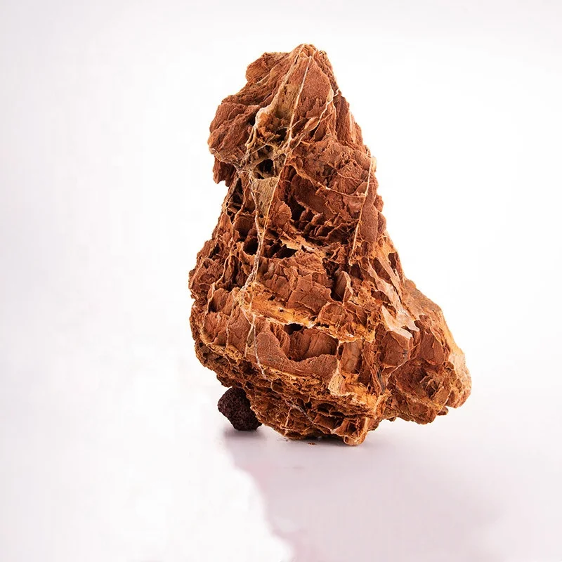 Пейзаж, Искусственный аквариум, натуральный живой Коралл, камень с большим Кленовым листом для рыб