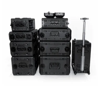 XYY New PE Plastic Flight Case 390 Deep Wireless Microphone Cabinet Case 2U 3U 4U 6U