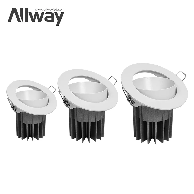 Easy Installation Round Recessed Ceiling Spot Lamp 7W 12W 20W LED Down Light Fixture