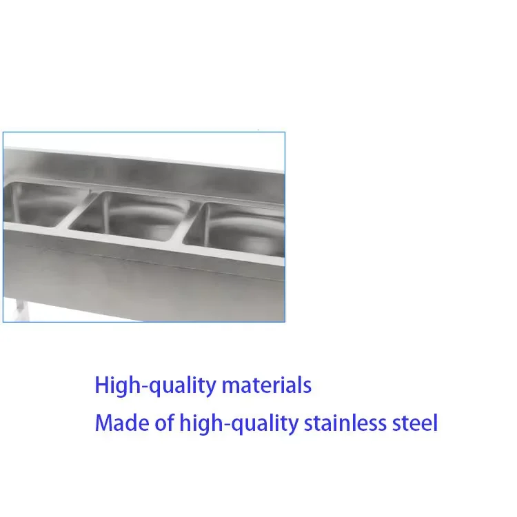 Customization Best Brand Industrial commercial Sink stainless steel kitchen 3 Bowl Sink