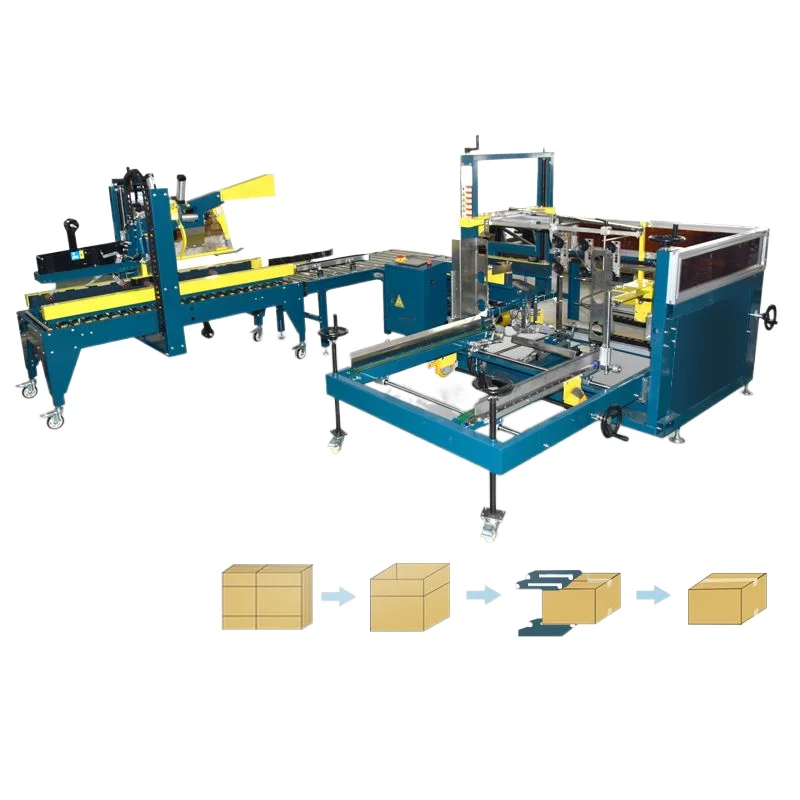 Factory Direct Automatic Carton Sealing Packing Production Line Commercial Cardboard Tape Sealer Packing Machine Line Customized