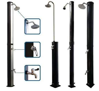 outdoor shower brass solar portable water camping shower stainless swimming pool