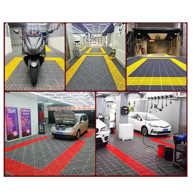 Car wash room plastic floor tiles Garage floor tile splicing grille