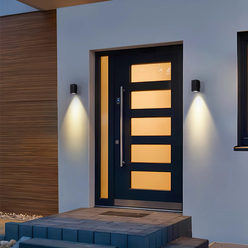 Modern Style 6W Black Down Lighting IP65 Outside Wall Light Led Outdoor Lamps