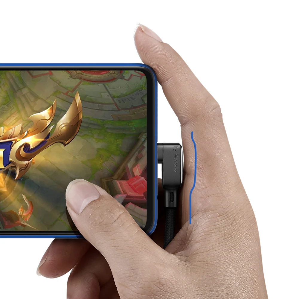 Mcdodo 90 Degree Elbow 3A Fast Charging Micro USB Data Cable for Android Mobile Phone