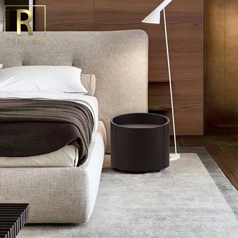 Italian elegant modern bedside table bedroom furniture wooden night stand bedside table with storage small bed tables