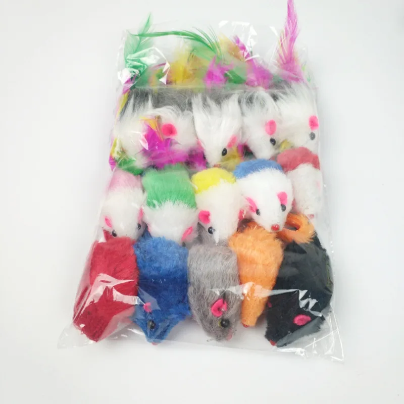 
Fashionable Brand Small Mouse Shape Interactive Cat Toy Squeaky Plush Toy 