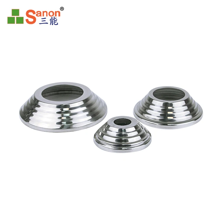 Stair handrail stainless steel base plate and cover/post handrail base plate cover