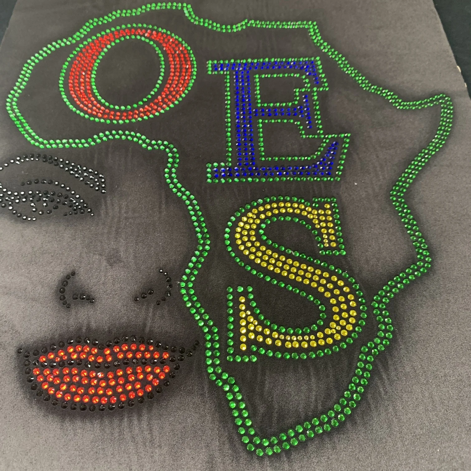 Fashion Bling OES Hot Fix Rhinestone Transfer Custom Rhinestone Iron on Transfer Rhinestone Motifs for Shirt