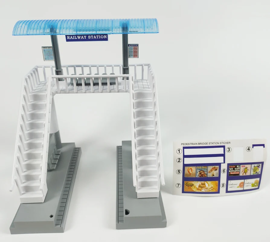 IPOP Hot Sale Railway station Rail Electronic train slot car Racing Track Set Toy Raiway race track toys for kids