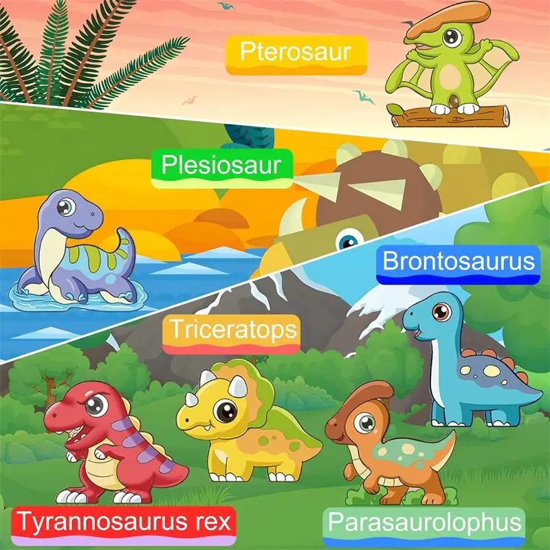 STEM Magnet Toys 90pcs Magnetics Tiles For Kids Educational Magnetics Building Blocks Set Dinosaur Toy For Children