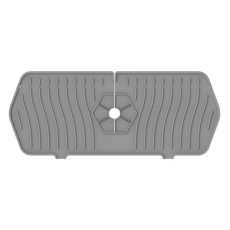 Washable Kitchen Sink Splash Guard Draining Pads Fast Drying Faucet Water Splash Catcher Silicone Faucet Mat For Sink Splash