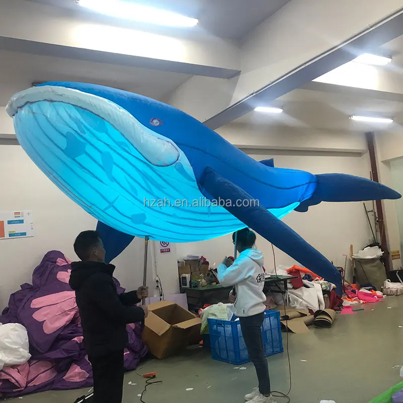 Marine Theme Party Light Inflatable Whale Sea Animals Model for Parade Event