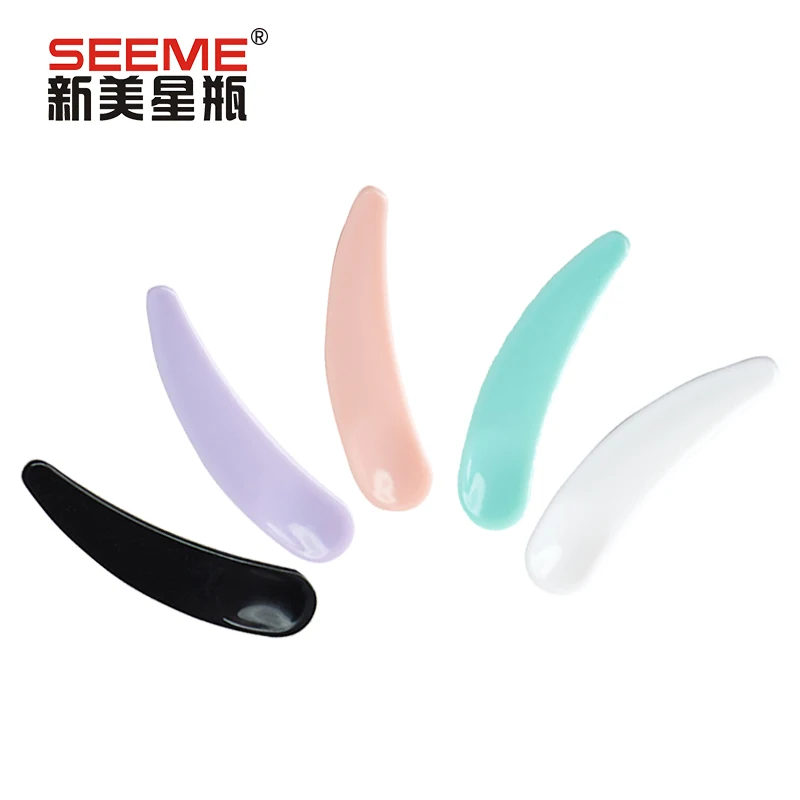Wholesale mini Facial Mask Spoon plastic pp cosmetic face cream spatulas 6cm colorful spatula skincare tools accessories