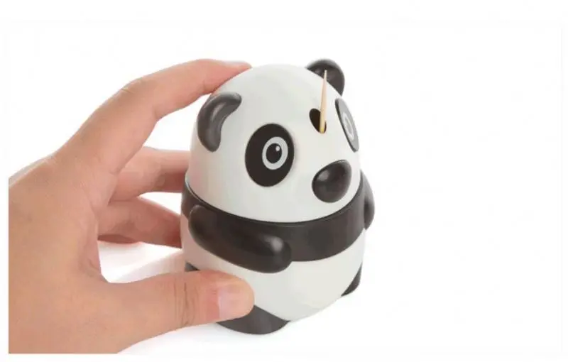 Free Shipping Cartoon Automatic Toothpick Holder Pocket Fashion Cute Panda Shaped Creative Box toothpick
