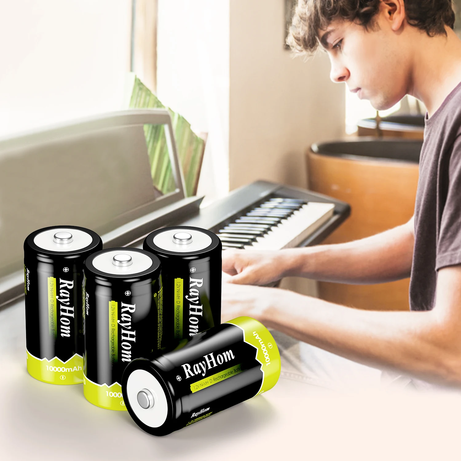 D Size Rechargeable Battery NiMh 1.2v 10000mah Battery Wholesale Torch Light Battery