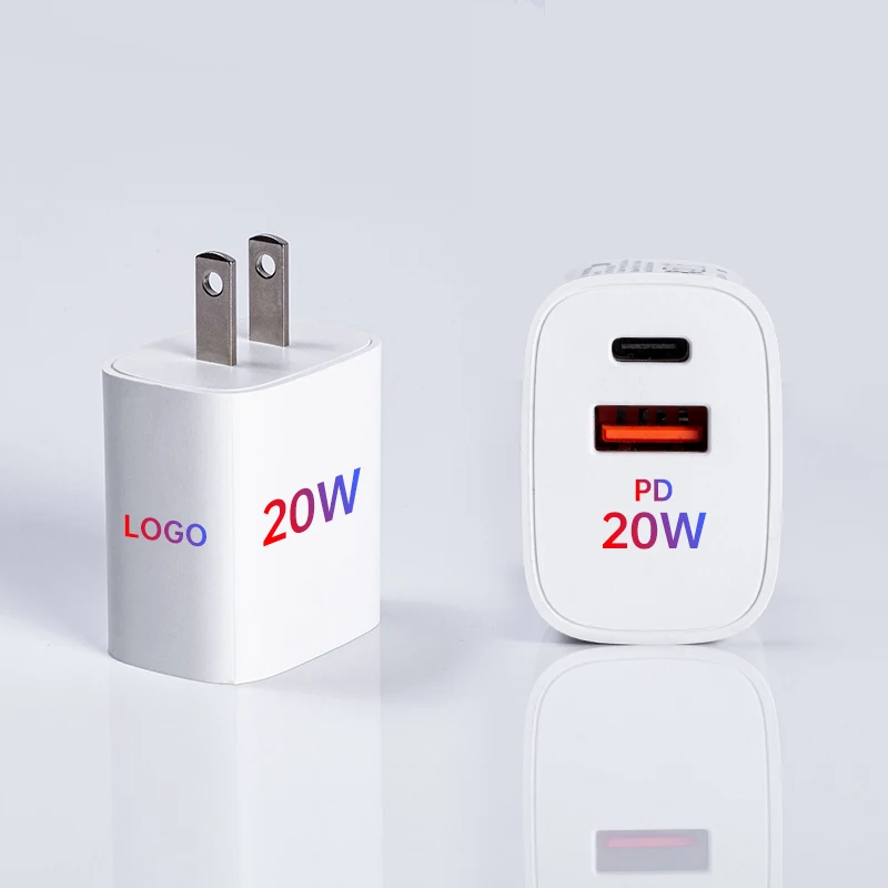  2021 RTS США мини адаптер для мобильного телефона двойной usb Тип c pd 18 Вт 20 настенное зарядное