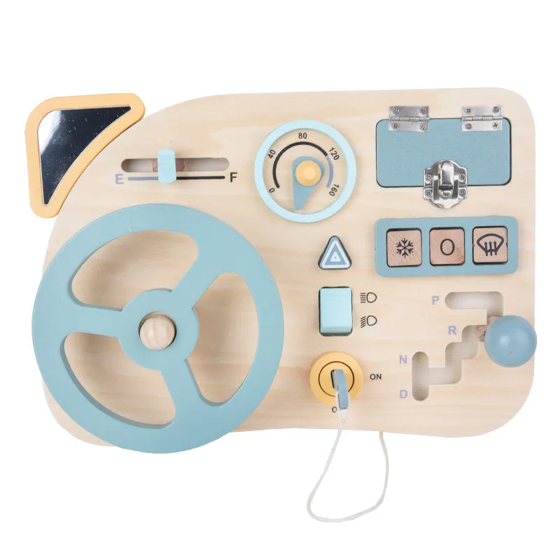 New 2022 Toddler Vehicle Sensory Training DIY Handmade Toy Customized Wooden Montessori Wall Busy Board