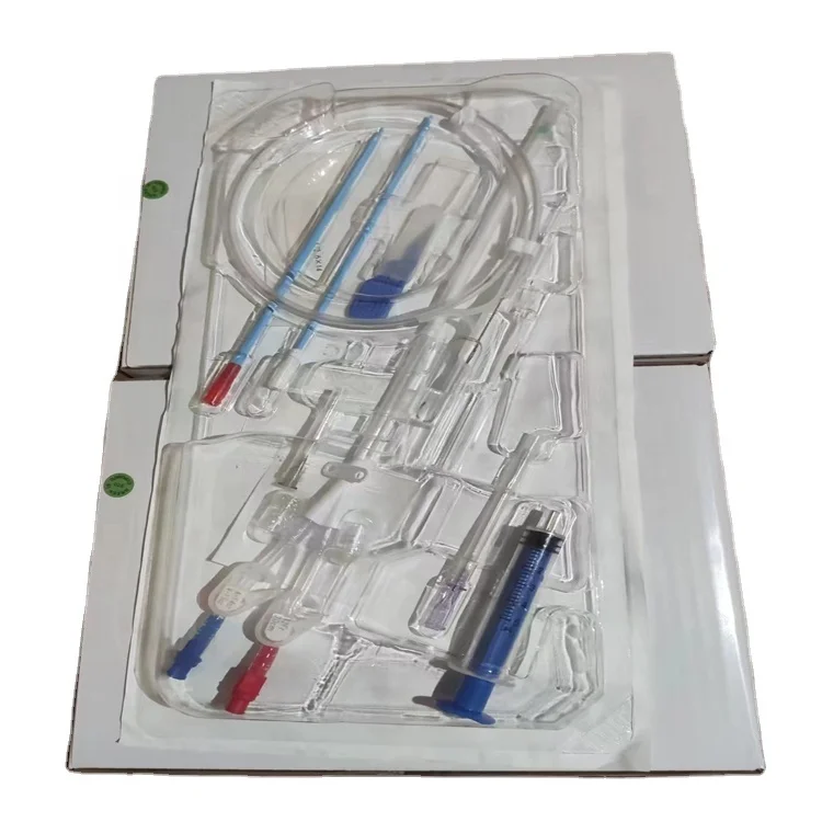 Double lumen central venous catheter kits with central line medical catheter 3.5