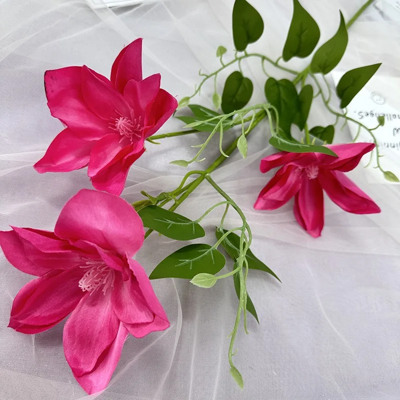 Wedding series simulation flower Xinxin clematis home living room decoration matte cloth flower material
