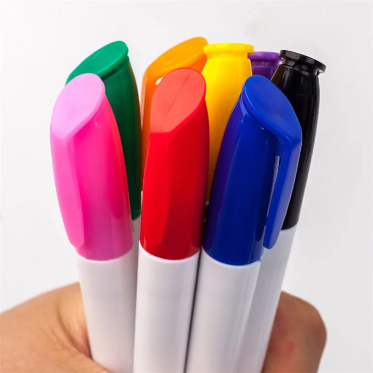 Erasable.Non toxic erasable customized whiteboard pen,fabric advertising white thick board mini marker pen marcadores