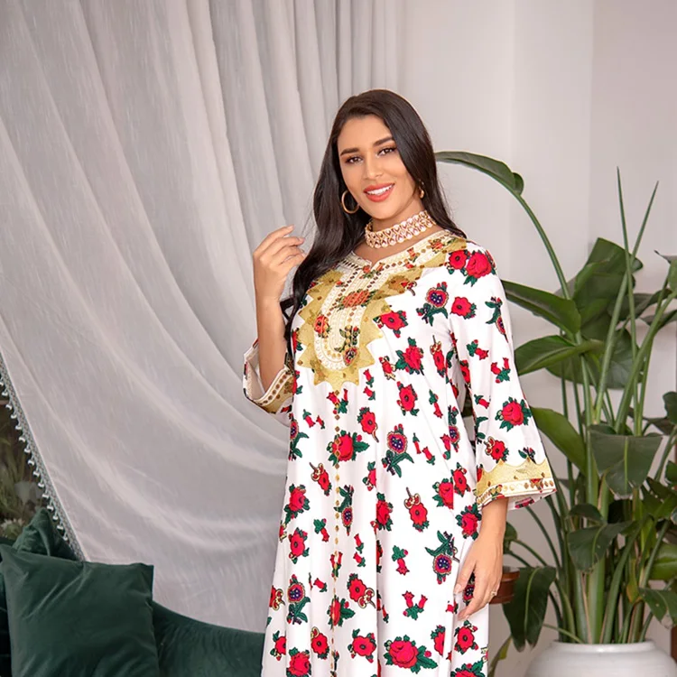 
Plus Size Turkish With Pockets Pray Abaya 2 Pieces Women Prayer Hijab Dress 