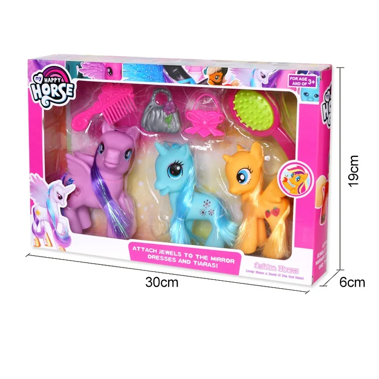 Wholesale Eco Friendly Little Pony Horse Fashion Toys Kids Happy Pony Sets Every Family Toys For Girls