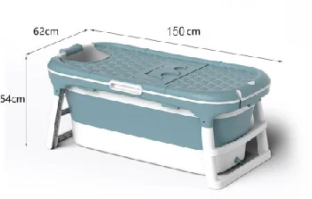 150CM wholesale hot sale customizable color plastic freestanding collapsible portable tub for adults