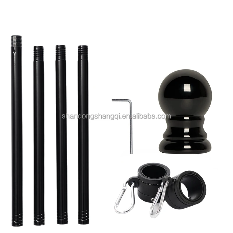 5ft heavy duty stainless steel marine outdoor flag pole kit wall garden flagpole accessories mounting bracket stand holders ring