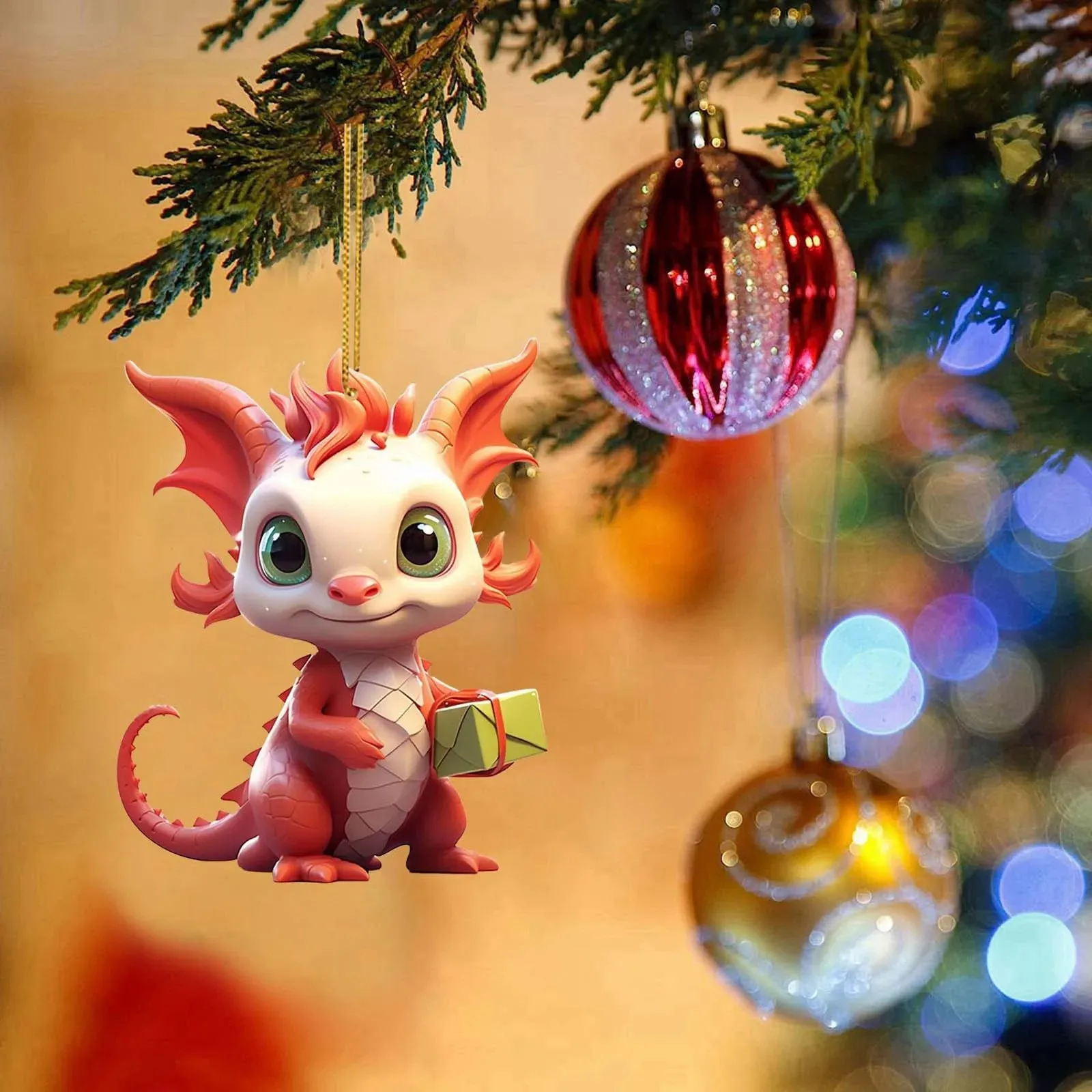 2024 Christmas pendant Cartoon dragon Baby Christmas decorations Home Christmas tree hanging ornaments