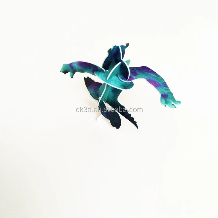 OEM Acceptable Custom Personalized IQ Education Children Kids Diy Toy cartoon Shape Cardboard Jigsaw 3D Puzzle Game