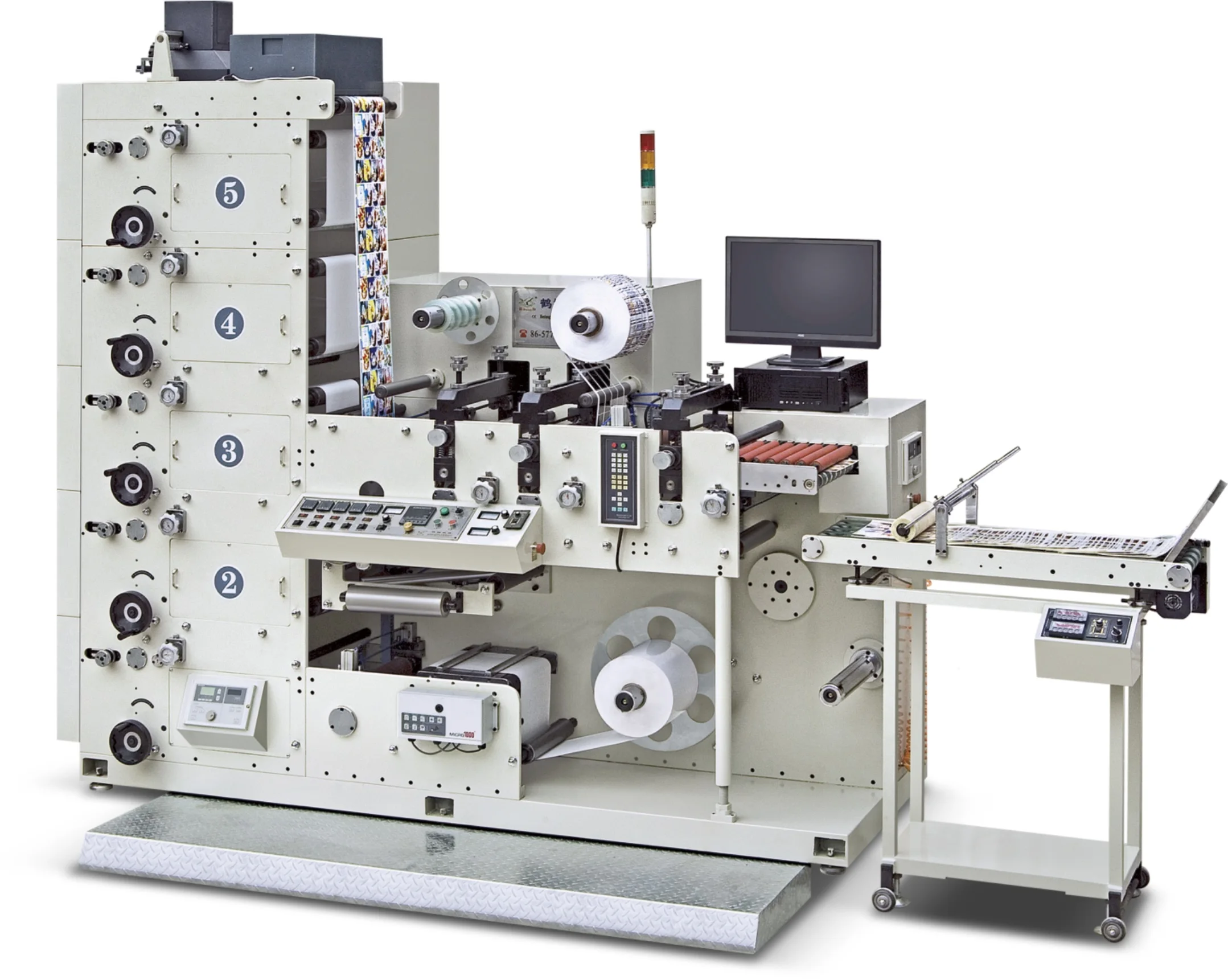 High Speed Fully-automatic Flexo Printing Rewinding Machine for Adhesive Sticker and Labels