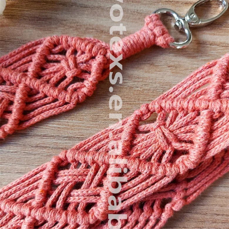 PH934 Custom Macrame Camera Strap Macrame Accessories Rope Bag leashes Guitar Boho Purse Straps