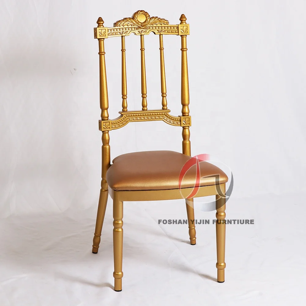 new design wedding event  aluminum  gold napoleon chiavari chair tiffany gold chair
