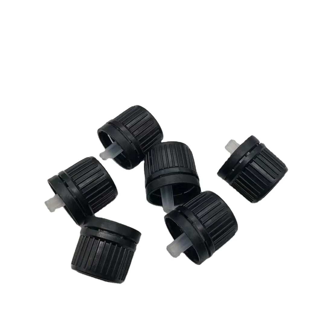18mm Black Tamper Evident Dropper Cap,euro dropper black tamper evident cap for essential oil aromatherapy cosmetic containers