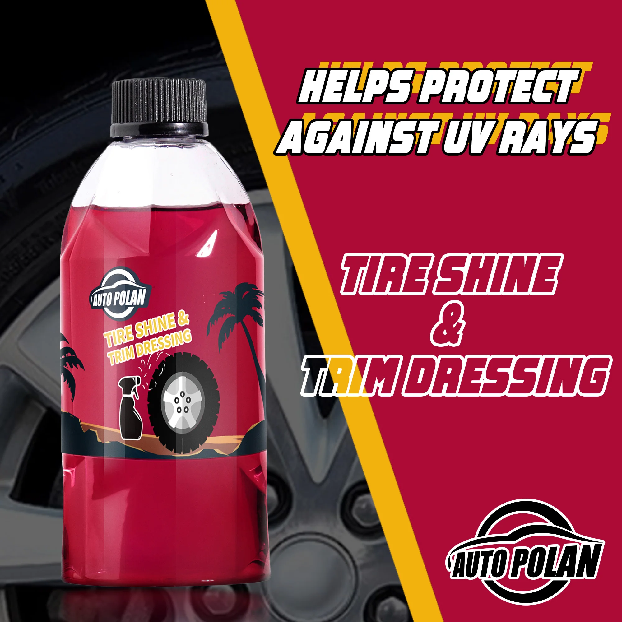 Custom Private Label Wholesale Customization autopolan GOOD Quality Restoring Tire Shine & Trim Dressing spray for car