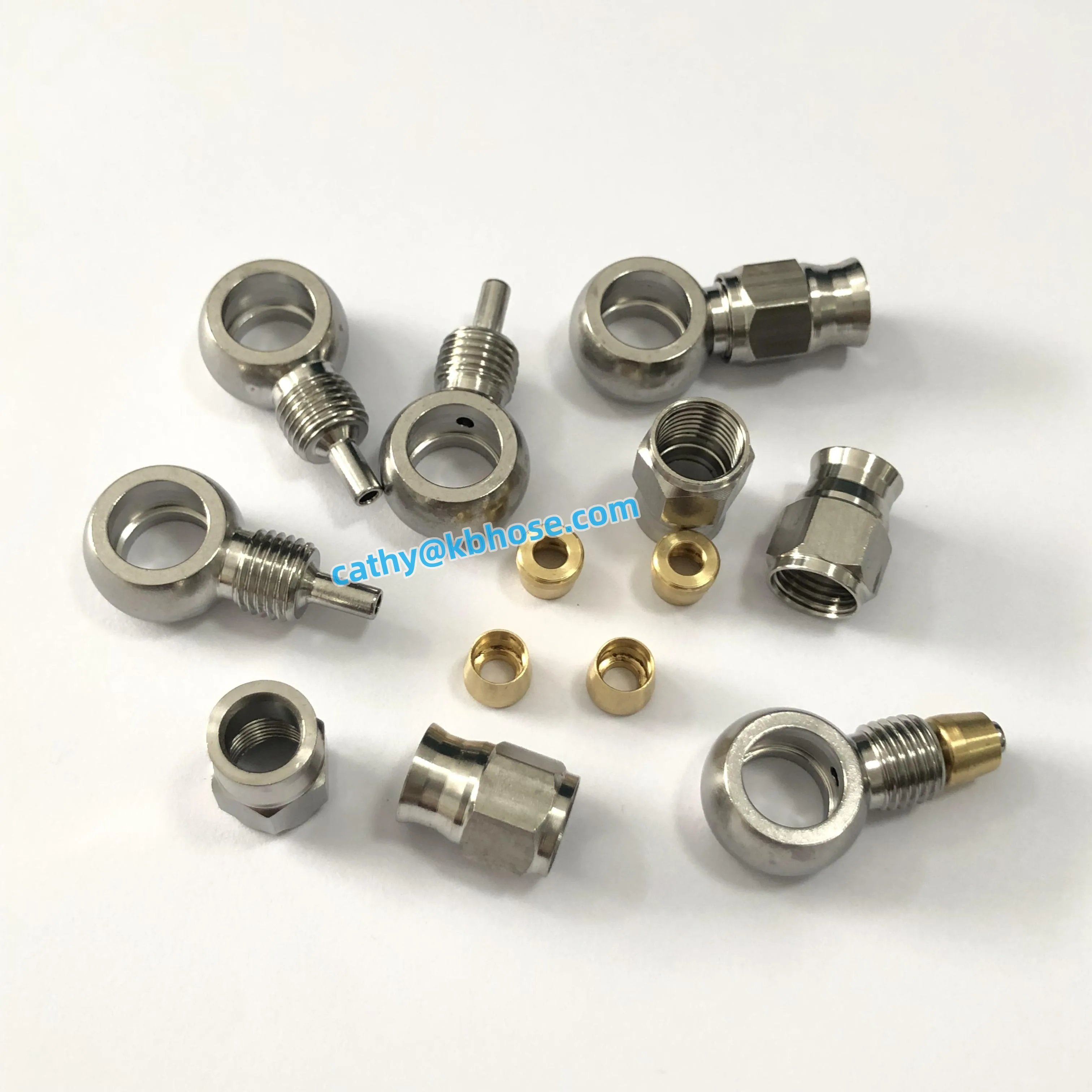 Auto motorcycle AN3 3AN Stainless Steel Straight Hydraulic Banjo Eye Brake Hose End Fitting for PTFE Brake Hose Line